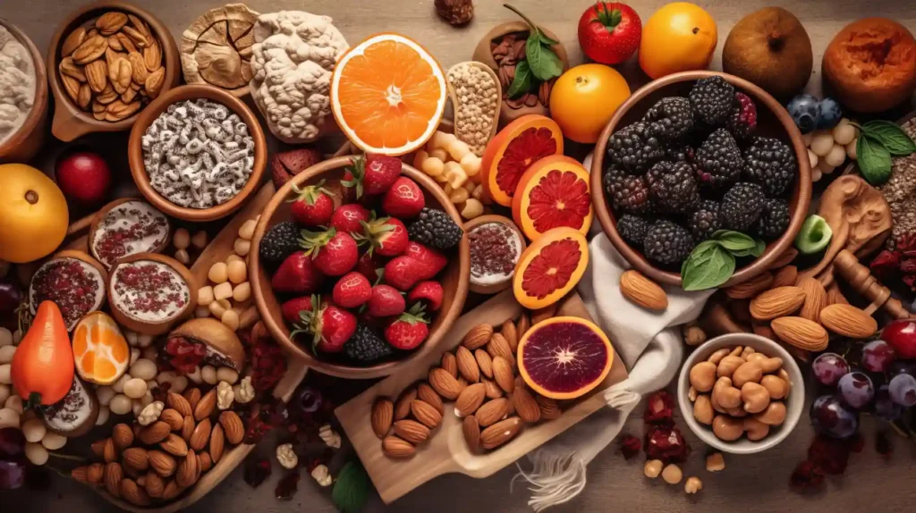 Table with Nutrient-Dense Foods in Salt Lake City, UT | Santosh Yoga Institute
